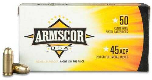 45 ACP 20 Rounds Ammunition Armscor Precision Inc 230 Grain Hollow Point